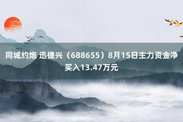 同城约炮 迅捷兴（688655）8月15日主力资金净买入13.47万元