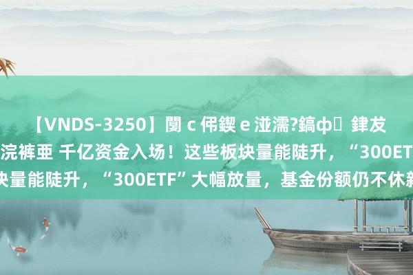 【VNDS-3250】闅ｃ伄鍥ｅ湴濡?鎬ф銉犮儵銉犮儵 娣倝銇叞浣裤亜 千亿资金入场！这些板块量能陡升，“300ETF”大幅放量，基金份额仍不休新高